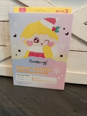 The Crème Shop Super Soothe Kids Sheet Masks – Pink & Yellow (Set of 3)